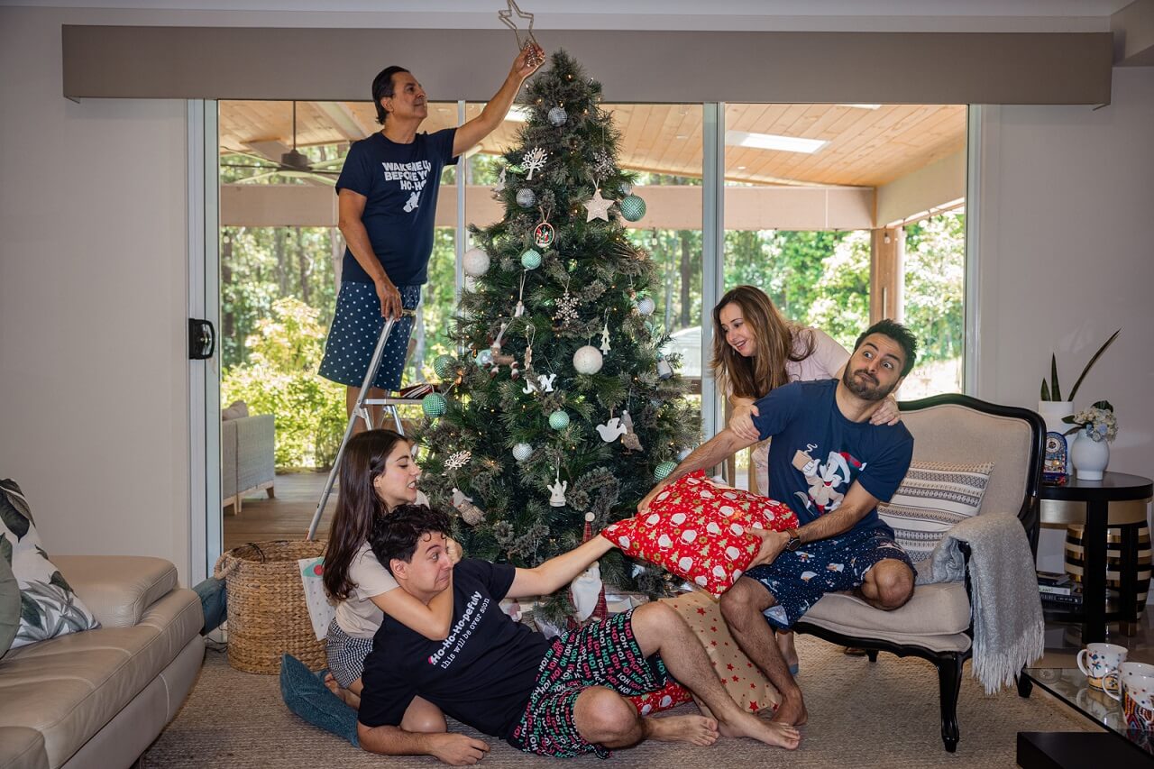 Family Christmas photo.